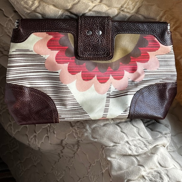 Orla Kiely Bags Orla Kiely Bag Coated Canvas Leather Clutch